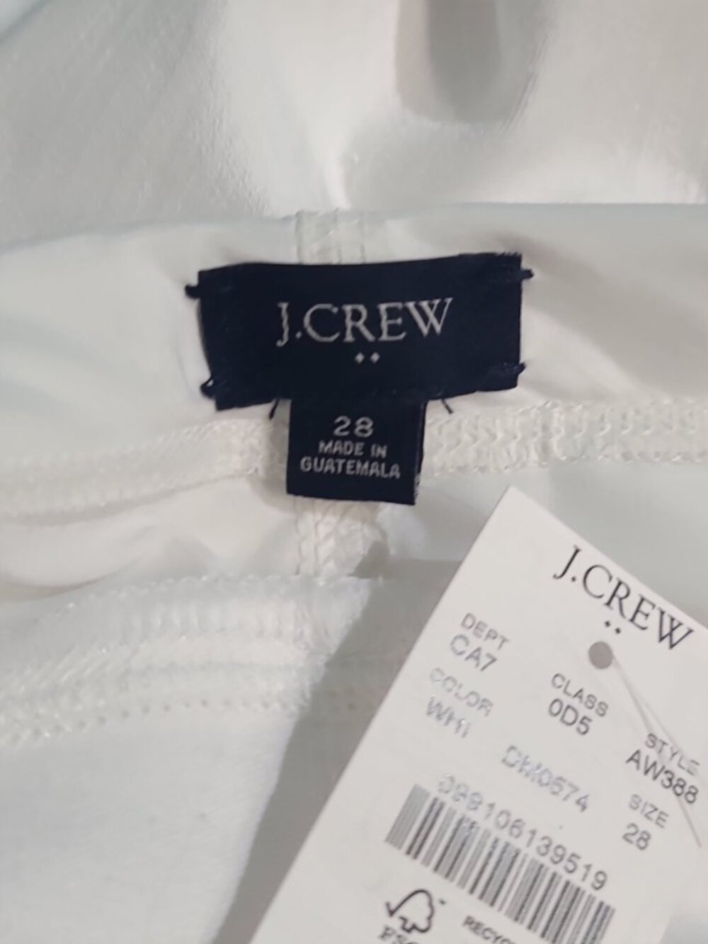 J.Crew Factory White Maternity Jean in Signature Stretch Size 28 NWT - Picture 5 of 7